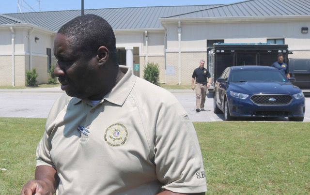 Chester County Sheriff's Office Maj. Dwayne Robinson hands statement about raid